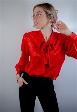Red 80's Blouse 