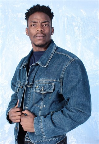 VINTAGE TIMBERLAND BLUE DENIM JACKET