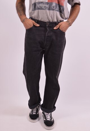 LEVI'S 501 MENS VINTAGE JEANS W36 32 BLACK 90S