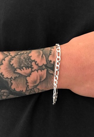 2 PACK OF 925 STERLING SILVER FIGARO BRACELET