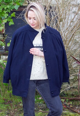 VINTAGE 60'S WOOL FULLY LINED OVERSIZED COAT
