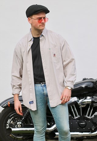 TOMMY HILFIGER USA SLATE WHITE VINTAGE SHIRT