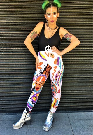 VINTAGE CRAZY PRINT LEGGINGS