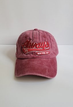Red American Style Baseball Cap Summer Style