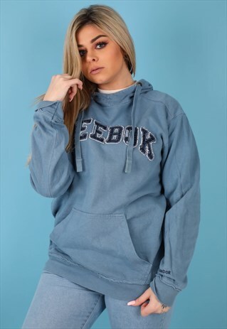 VINTAGE REEBOK HOODIE IN BLUE NH71