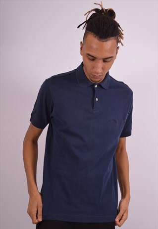 LEVI'S MENS VINTAGE POLO SHIRT MEDIUM NAVY BLUE 90S