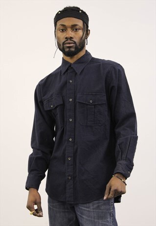 VINTAGE NAVY BLUE EDDIE BAUER SHIRT