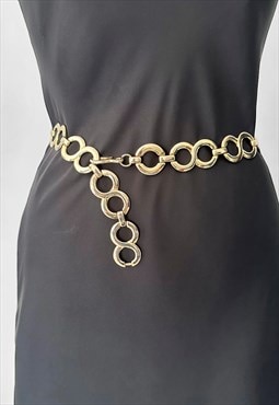 80's Gold Metal Ladies Vintage Chain Link Belt