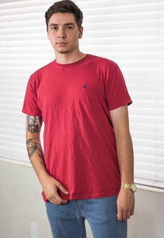 VINTAGE POLO RALPH LAUREN T-SHIRT LOGO 90S M 6.1