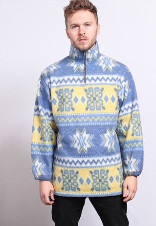 VINTAGE HALF ZIP FLEECE TOP