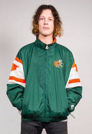 VINTAGE 90'S MIAMI UNIVERSITY HURRICANES CAGOULE JACKET
