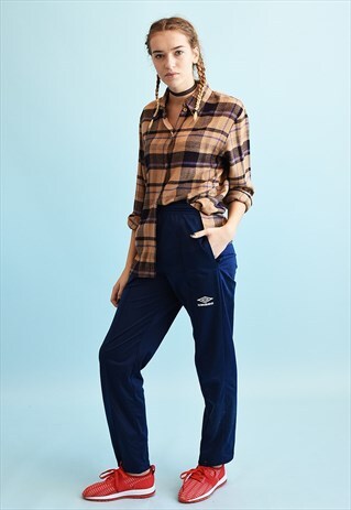 90'S RETRO WORKWEAR TARTAN CHECKED PRINT SHIRT