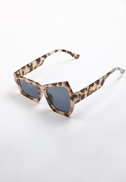 Abstract Sunglasses - Brown 