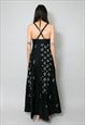 FENNO SPORT VINTAGE 70'S BLACK WHITE POLKA DOT MAXI DRESS