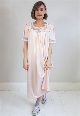 VINTAGE 90'S PALE PINK NIGHT DRESS