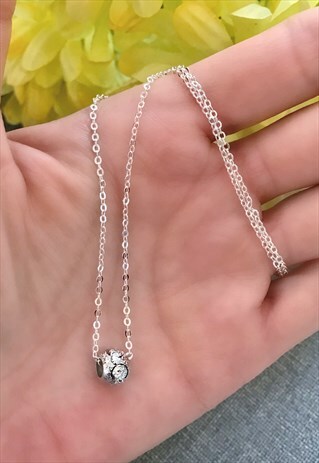 SILVER BALL NECKLACE
