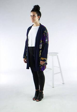DARK KIMONO CARDIGAN / OVERSIZED ABSTRACT VEST