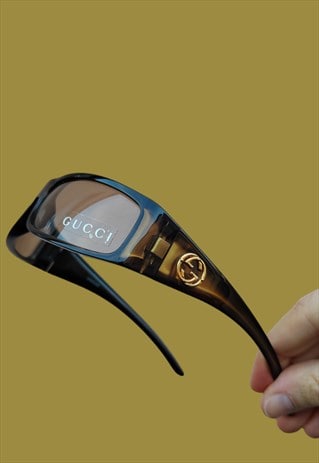 y2k vintage nos Gucci bamboo logo sunglasses