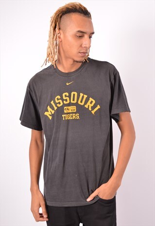 VINTAGE NIKE MISSOURI TIGERS T-SHIRT TOP BLACK