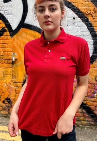 VINTAGE 90S LACOSTE POLO SHIRT IN RED