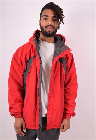 THE NORTH FACE MENS VINTAGE WINDBREAKER JACKET XL RED 90S