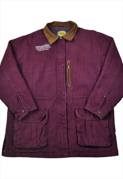 Vintage Workwear Field Jacket Purple Ladies XL