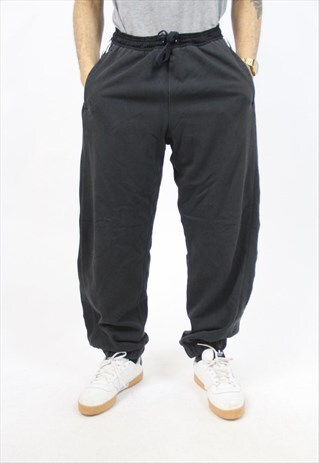VINTAGE ADIDAS BLACK TRACKSUIT BOTTOMS
