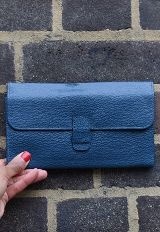 VINTAGE 70'S BLUE CLUTCH BAG