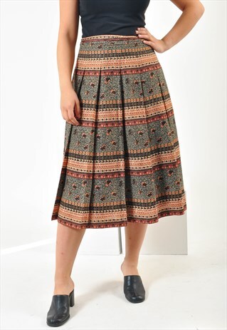 VINTAGE 90S MIDI PLEATED SKIRT