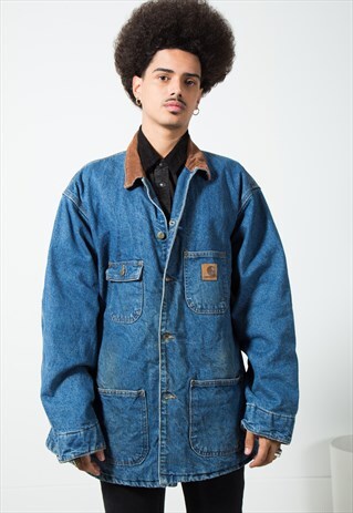 VINTAGE 80S CARHARTT DENIM COAT / S1891