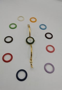 Vintage Gucci Watch 11/12.2, gold plated, interchangeable
