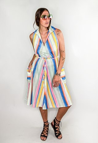 CANDY STRIPE 1950S DRESS