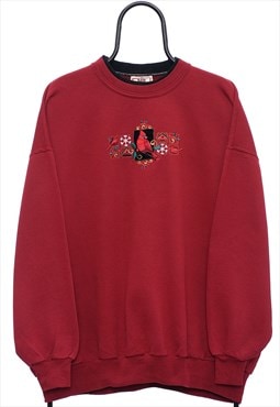 Vintage 90s Cardinal Maroon Sweatshirt Womens