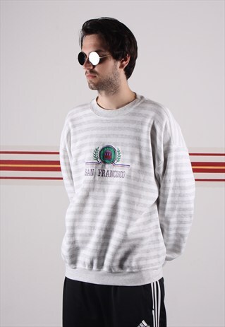 RETRO SAN FRANCISCO STRIPED SWEATSHIRT