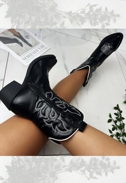 Cowboy boots Black western cowgirl boots