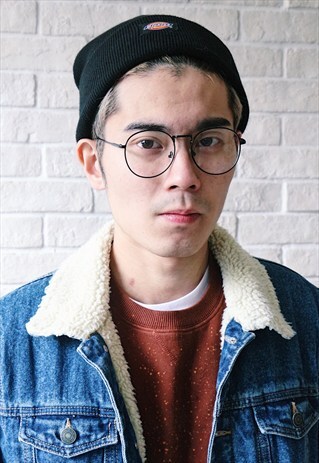 BLACK METAL ROUND GLASSES