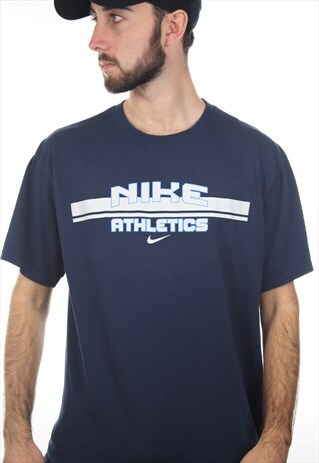 VINTAGE NIKE ATHLETICS GRAPHIC SPELL OUT T SHIRT TEE