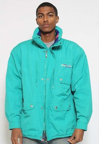 VINTAGE FILA MAGICLINE QUILTED JACKET BLUE