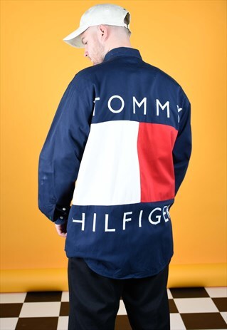 VINTAGE TOMMY HILFIGER SHIRT WITH HUGE BACK LOGO