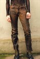 SUPER COOL BROWN VINTAGE LEATHER PANTS
