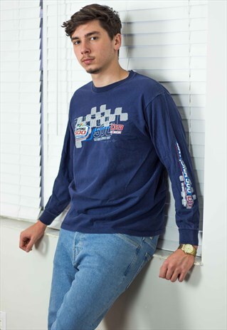 VINTAGE NASCAR T-SHIRT LOGO 90S L 9