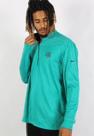 VINTAGE NIKE 1/4 ZIP SWEATSHIRT GREEN