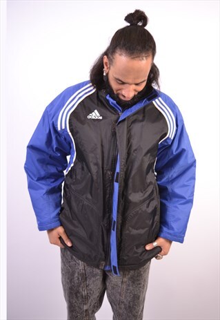 VINTAGE ADIDAS WINDBREAKER JACKET BLACK