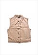 Vintage Fendi top Crop waistcoat pink beige FF zucca print