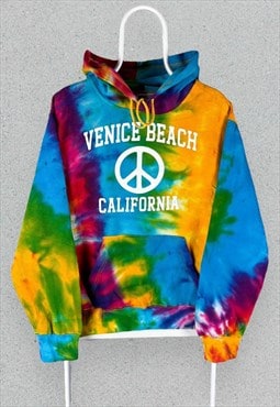 Vintage Tie Dye Hoodie Venice Beach California Mens Large