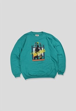 Vintage Levi's Graphic Print Sweatshirt in Turquoise