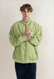 VINTAGE RELAXED FIT ZIP UP COACH JACKET IN GREEN XL/XXL