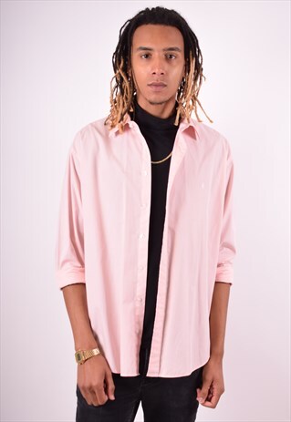 YVES SAINT LAURENT MENS VINTAGE SHIRT XL PINK 90S