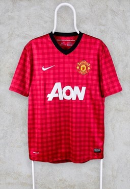 Manchester United Football Shirt Red Home Nike Medium