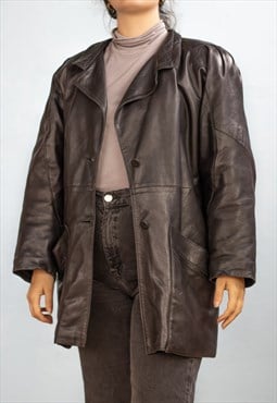 Vintage  Leather Jacket Bernard in Black L